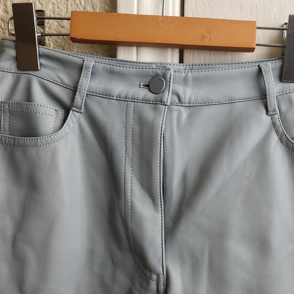 NWOT OAK & FORT- Straight Fit Vegan Leather Pant - Picture 4 of 8